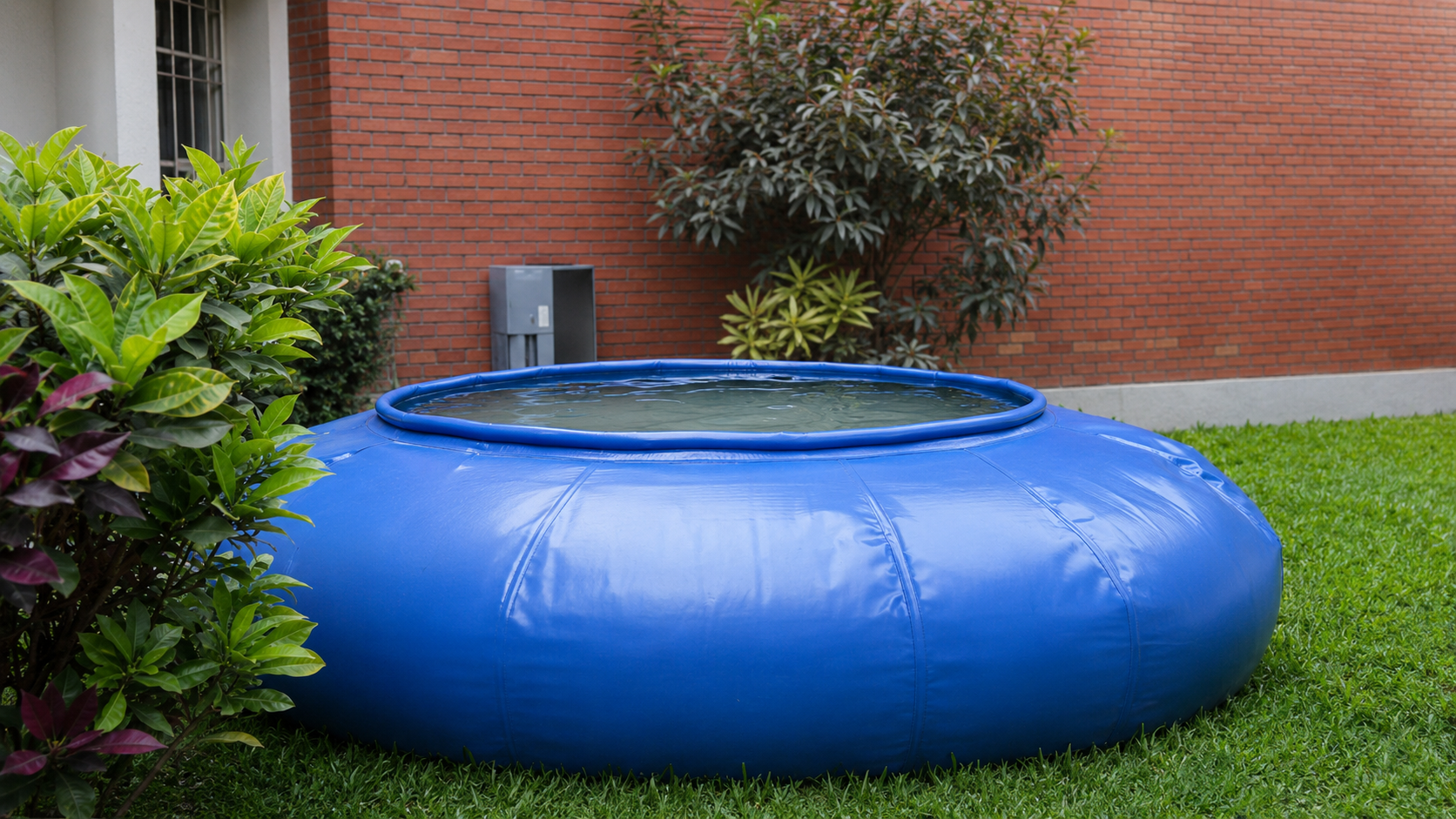Tanque autosoportable MUNTEC color azul para agua industrial